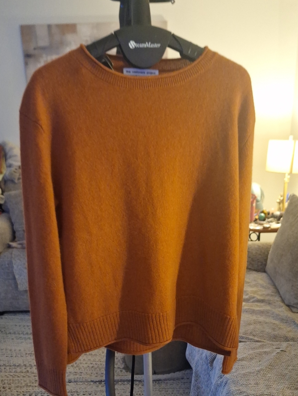 The Cashmere Project Crewneck Orange 100% Cashmere Sweater Size S